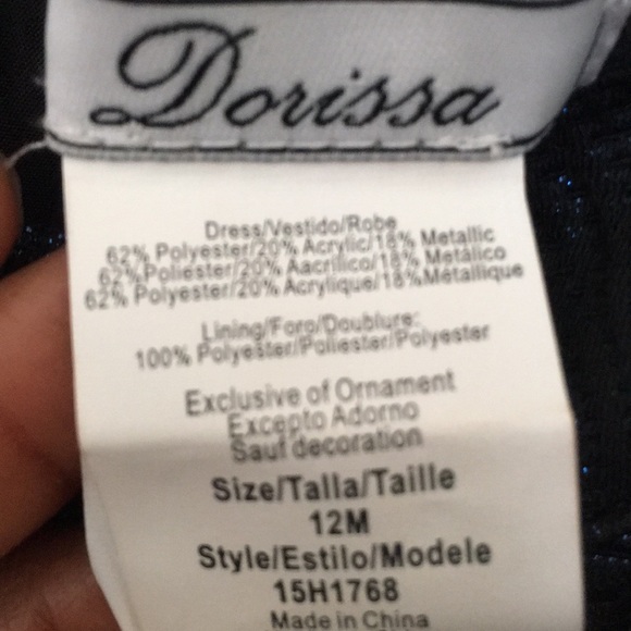 NWT Navy blue iridescent peplum dress - Picture 4 of 4